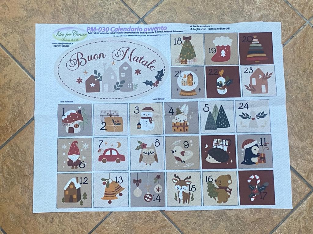 Calendario dell'Avvento in cotone (45x55 cm) Rudolf